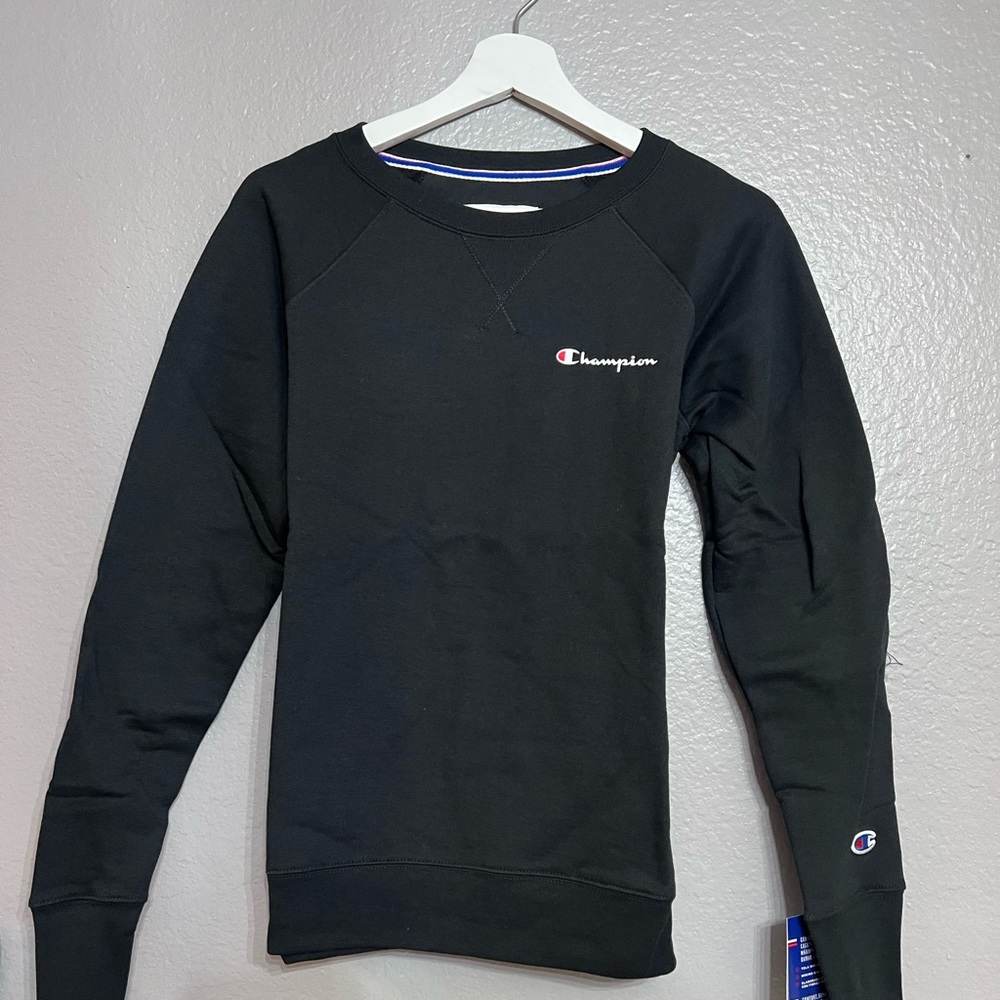 CHAMPION Powerblend Classic Script Logo Crew Sweatshirt Size XS
